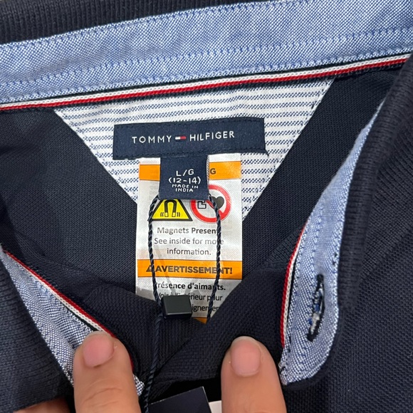 Tommy Hilfiger Icon Striped Polo Young kids Size L - Picture 3 of 6